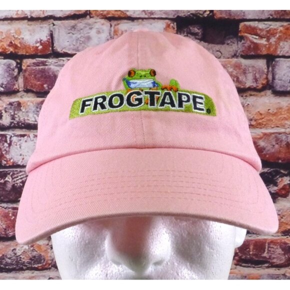 Frogtape Pink Baseball Cap Adjustable Strapback Shurtape Embroidered Logo 100% C - Picture 1 of 6